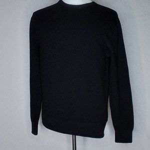 Todd Snyder Mens XL Sweater Black 100% Merino Wool Waffle Knit Pullover
